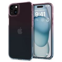 iPhone 15 Spigen Liquid Crystal TPU Case - Roze / Blauw - thumbnail