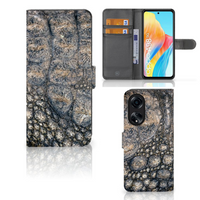 OPPO A98 5G Telefoonhoesje met Pasjes Krokodillenprint