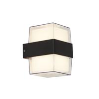 Searchlight Design muurlamp Frosty Square antraciet 25122-2BK