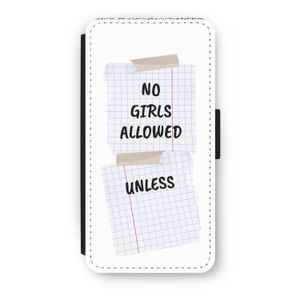 No Girls Allowed Unless: iPhone 7 Plus Flip Hoesje