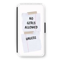 No Girls Allowed Unless: iPhone 7 Plus Flip Hoesje - thumbnail