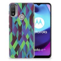 Motorola Moto E20 | E40 TPU Hoesje Abstract Green Blue - thumbnail