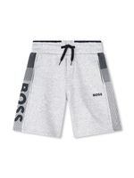 BOSS Kidswear logo-print cotton track shorts - Gris - thumbnail