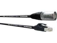 Cordial CSE 5 NH 5 RJ45 Netwerkkabel, patchkabel CAT 5e S/UTP 5.00 m Zwart PUR-mantel, Afscherming gevlochten 1 stuk(s)