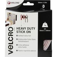 VELCRO® VEL-EC60246 Klittenband Om vast te plakken Haak- en lusdeel, Extra sterk (l x b) 2500 mm x 50 mm Wit 2.5 m - thumbnail