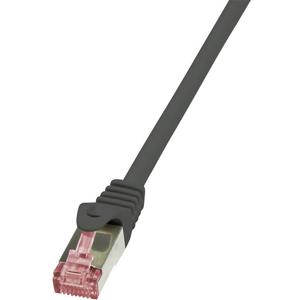 LogiLink CQ2053S RJ45 Netwerkkabel, patchkabel CAT 6 S/FTP 2.00 m Zwart Vlambestendig, Snagless 1 stuk(s)