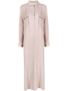 Fabiana Filippi robe-chemise à fente latérale - Rose