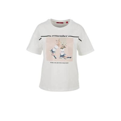s.Oliver T-shirt met printopdruk wit