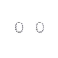 Day&Eve Oorringen Hammered Oval Hoop | Zilver - thumbnail