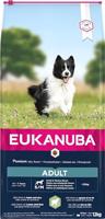 EUKANUBA premium hondenvoer met lamvlees & rijst voor kleine en middelgrote rassen - droogvoer voor volwassen honden, 12 kg