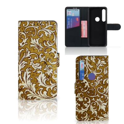 Wallet Case Motorola Moto G8 Plus Barok Goud