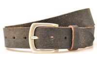 Timbelt Leren Riem 4 cm Crack Zwart | Maat 105