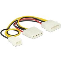 Delock Power Molex 4-pins St > 1x Molex 4-pins Bu+ 1x 3-pins luchter