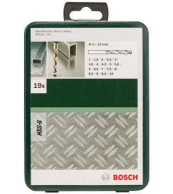 Bosch Accessories 2609255062 HSS Metaal-spiraalboorset 19-delig Geslepen DIN 338 Cilinderschacht 1 set(s)