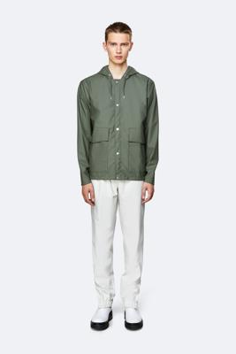 Rains Heren Short Hooded Coat - Olive Rains Heren Short Hooded Coat - Olive