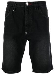 Philipp Plein bermuda en jean - Noir