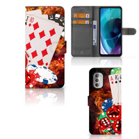 Motorola Moto G51 5G Wallet Case met Pasjes Casino - thumbnail