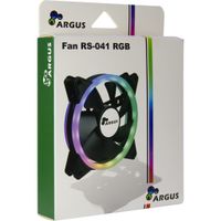 Inter-Tech RS-041 RGB Computer behuizing Ventilator 12 cm Zwart - thumbnail