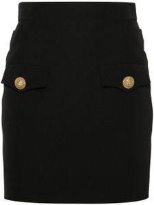 Balmain minijupe en laine vierge - Noir