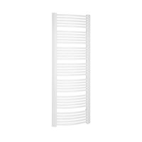 Handdoekradiator Sapho Egeon Gebogen 59.5x174.2 cm Wit Sapho - thumbnail