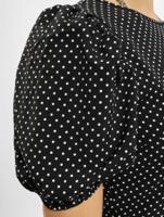 Missguided / jumpsuit Polka Lace Up Puff Culotte in zwart