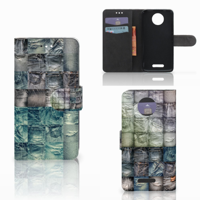 Wallet Case met Pasjes Motorola Moto C Plus Spijkerbroeken