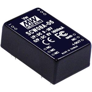 Mean Well SCW08A-12 DC/DC-converter 8 W Aantal uitgangen: 1 x Inhoud 1 stuk(s)