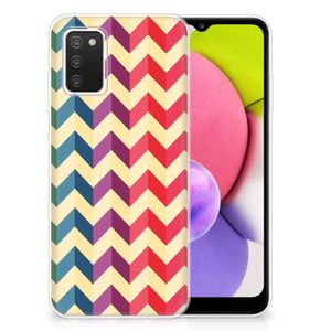 Samsung Galaxy A03S TPU bumper Zigzag Multi Color