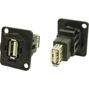 XLR-adapter USB-A-bus 2.0 naar USB-A-bus 2.0 Adapter, inbouw CP30208NMB CP30208NMB Cliff 1 stuk(s)