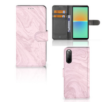 Sony Xperia 10 IV Bookcase Marble Pink - Origineel Cadeau Vriendin - thumbnail