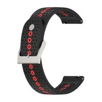 By Qubix - Dot Pattern bandje - Zwart met rood - Compatible met Garmin Vivoactive 6 / Vivoactive 5 / Vivoactive 3 - Compatible Garmin bandje - Bandbreedte: 20mm