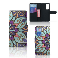 Huawei P40 Hoesje Purple Flower