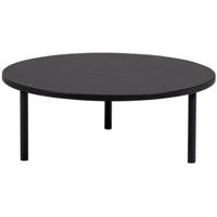 WOOOD Luide salontafel grenen rond ø80cm diep zwart [fsc]