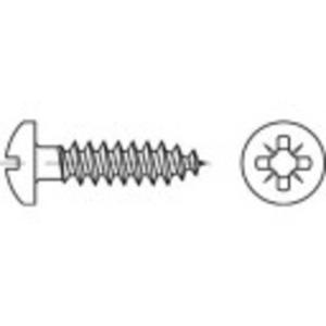 TOOLCRAFT 1069683 Bolkopschroeven 4 mm 25 mm Kruiskop Pozidriv 88096 RVS A2 1000 stuk(s)