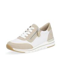 Remonte Lage sneakers voor dames, R6709, lage schoenen, losse inlegzool, Wit combi 80, 39 EU