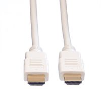 ROLINE HDMI High Speed kabel met Ethernet, whit 2,0m - thumbnail