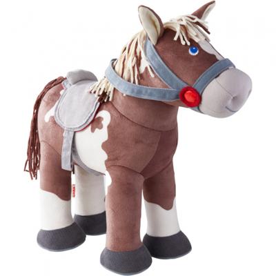 Haba paard Joey junior 35 x 30 cm textiel bruin/wit Haba paard Joey junior 35 x 30 cm textiel bruin/wit