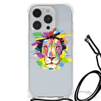 iPhone 14 Pro Stevig Bumper Hoesje Lion Color