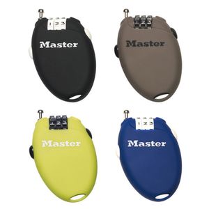 Masterlock 0,70 retractable cable, diam. 2mm - 3-digit resettable combination - 4 - 4603EURD