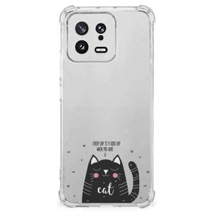 Xiaomi 13 Stevig Bumper Hoesje Cat Good Day