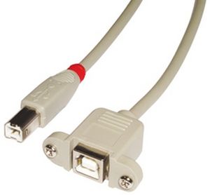 Lindy 31801 USB-kabel 1 m USB 2.0 USB B Grijs