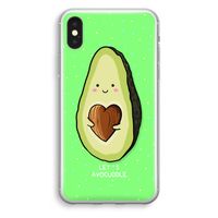 Avocuddle: iPhone X Transparant Hoesje - thumbnail