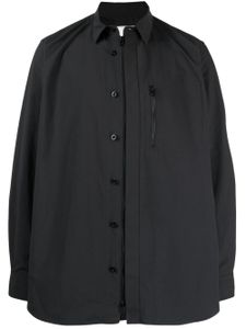 sacai chemise zippée à manches longues - Noir