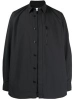 sacai chemise zippée à manches longues - Noir - thumbnail