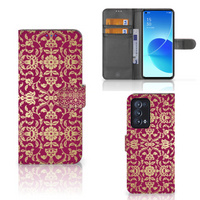 Wallet Case OPPO Reno 6 Pro Plus 5G Barok Pink - thumbnail