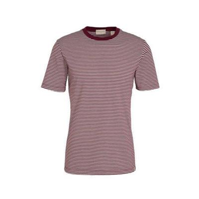 Scotch & Soda gestreept T-shirt aubergine/wit