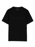 Emporio Armani Kids t-shirt en coton à logo brodé - Noir - thumbnail