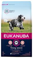 EUKANUBA premium hondenvoer met kip voor middelgrote rassen - droogvoer voor senior honden, 3 kg