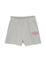 Chiara Ferragni Kids short en coton stretch à broderies - Gris - thumbnail