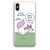 Unicorn: iPhone XS Max Transparant Hoesje - thumbnail